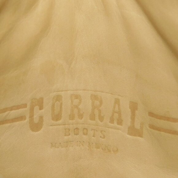 Corral Cowgirl Boots A2500 Brown Leather Embroidered Western Snip Toe Size 6M - Picture 13 of 16